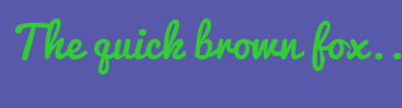 Image with Font Color 32CD32 and Background Color 5959AB